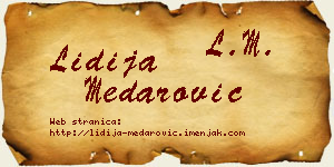 Lidija Medarović vizit kartica